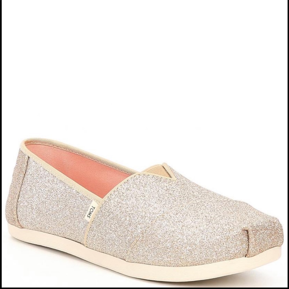 Baby Pink Glitter Toms (pic is champagne)